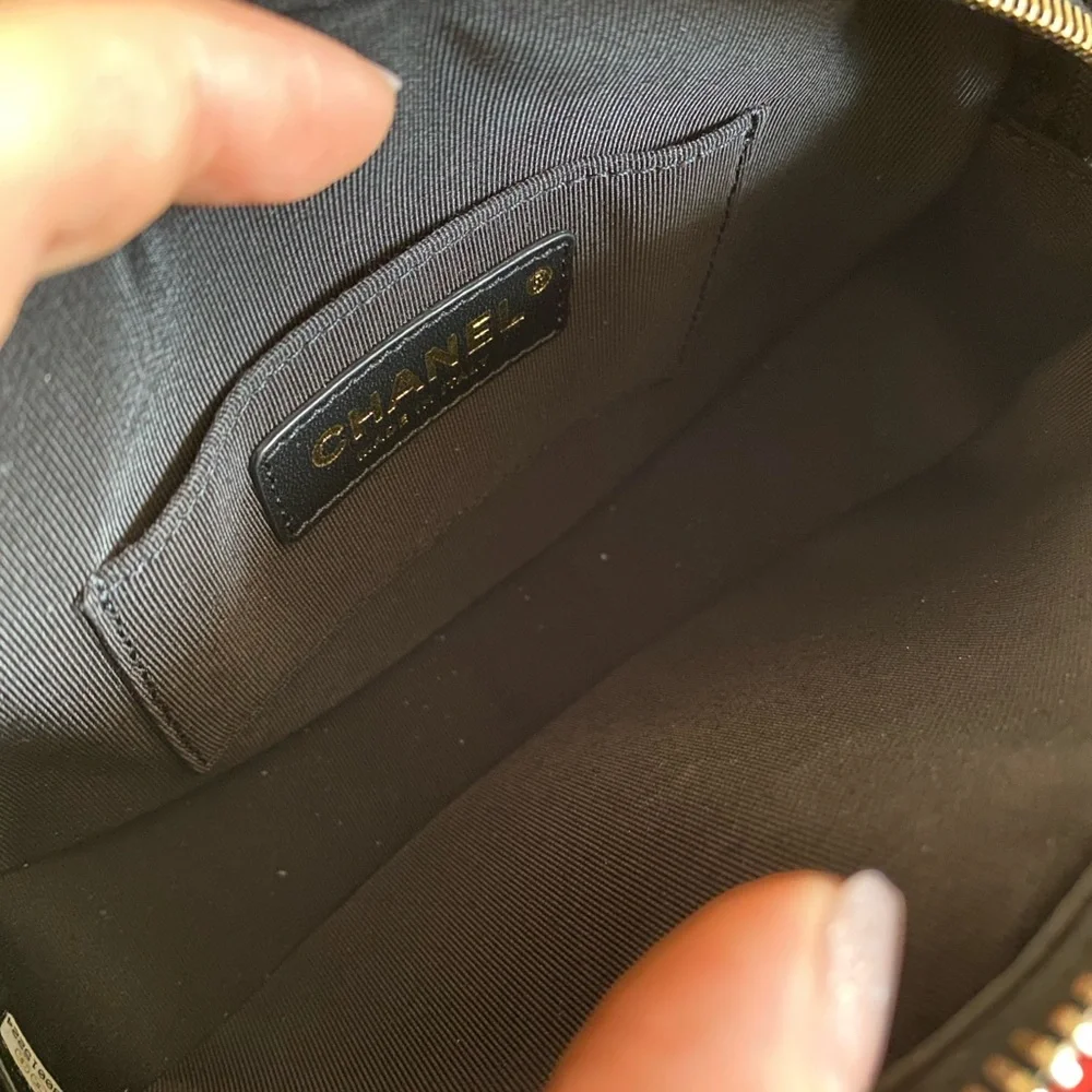 Chanel tweed belt bag